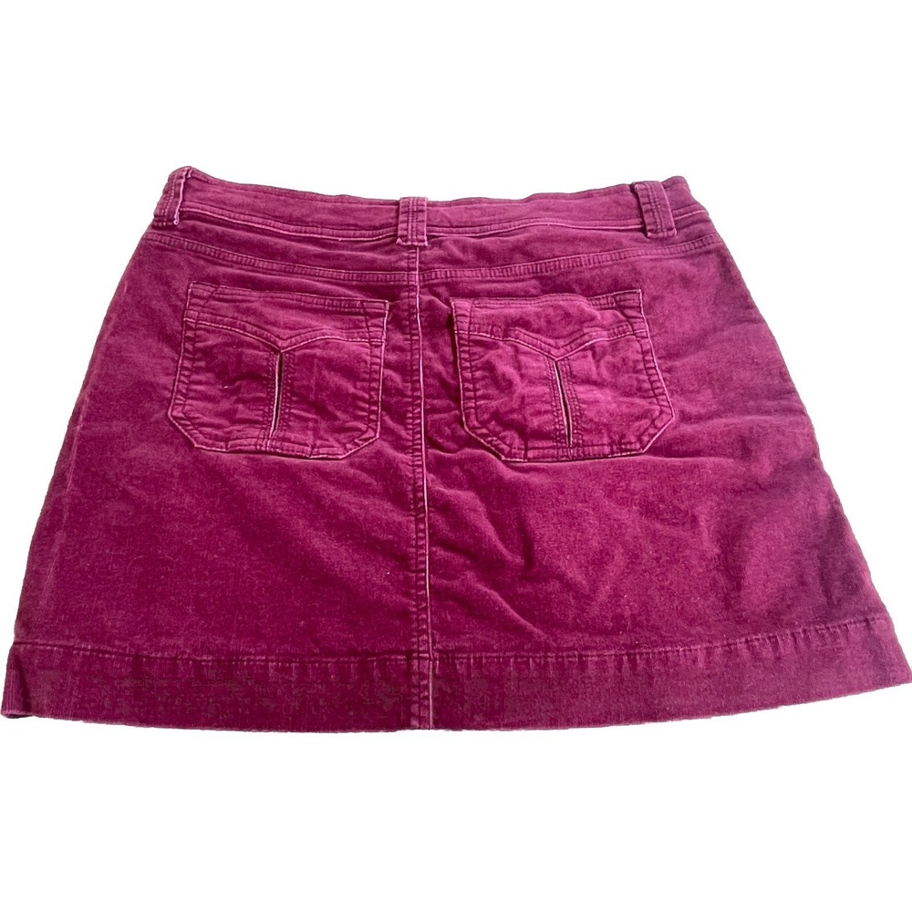 DKNY Corduroy Burgundy Skirt size 12 Above The Knee/‎ Mini 33in Waist - Picture 2 of 7